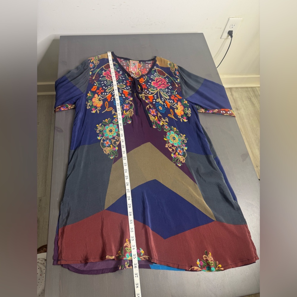 JOHNNY WAS Ludios Tie Front Tunic Top - Picture 8 of 8